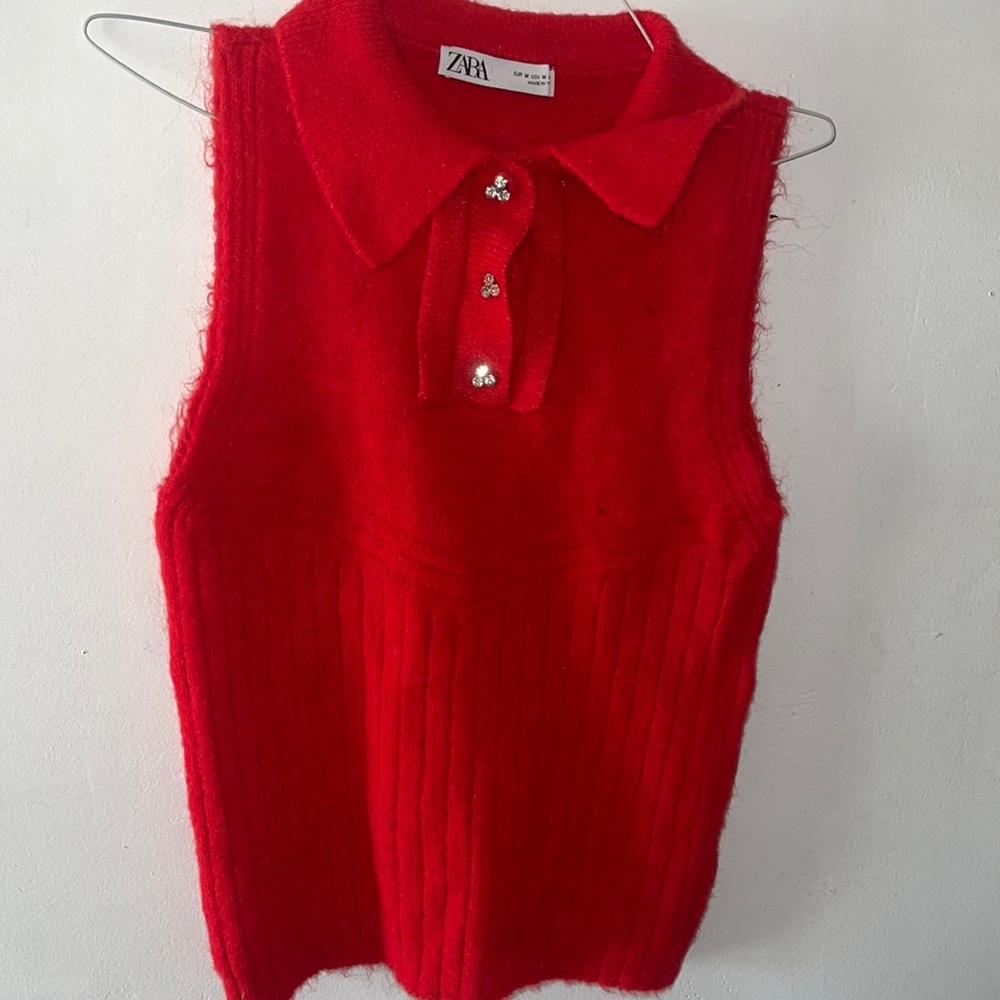 🚫SOLD🚫Zara Red Velvet Top